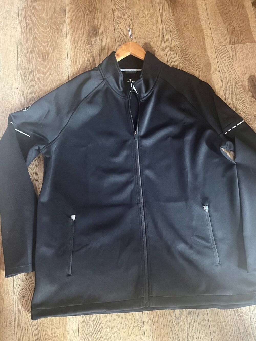 SCORE Sports Men Casual Black Jacket Collar zipper/Slit pockets 3XL